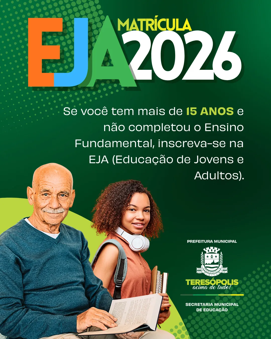 EJA 2026: Matrículas estão abertas no CEROM e no CEBES