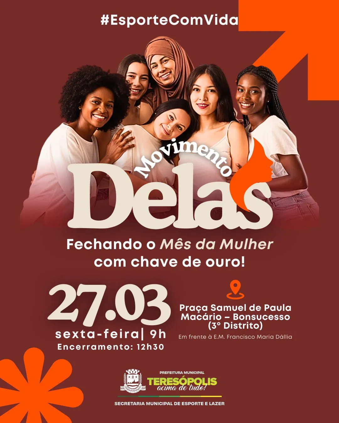 ‘Movimento Delas’ celebra o Mês da Mulher em Bonsucesso no dia 27 de março