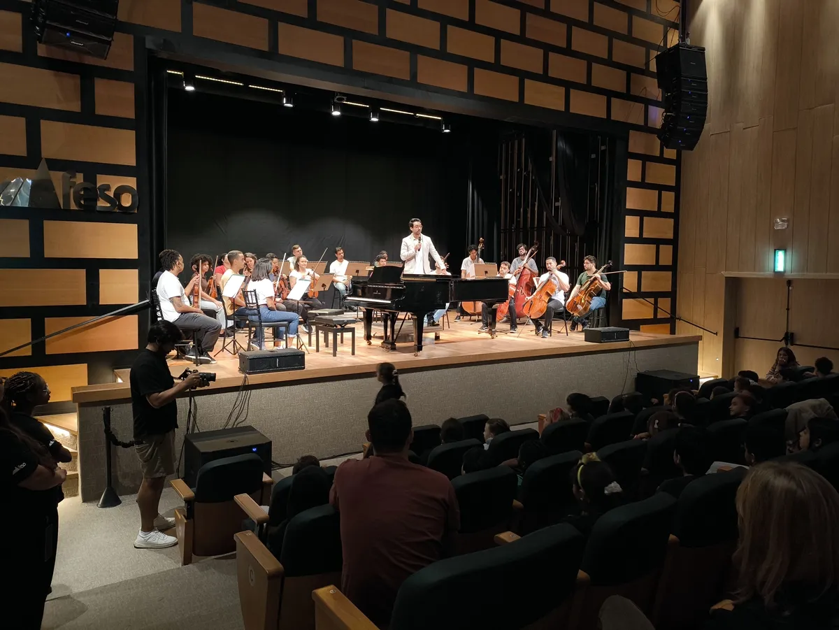 Concerto Didático aproxima estudantes do universo da música de concerto no Teatro Feso