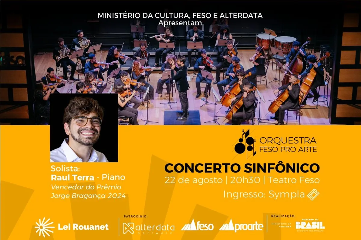 Teatro Feso recebe recital e concerto sinfônico durante o II Concurso Nacional de Piano Henrique Senise