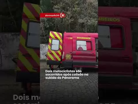 Dois motociclistas são socorridos após colisão na subida do Panorama