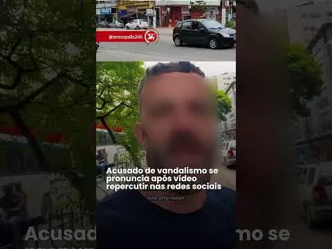 Acusado de vandalismo se pronuncia após vídeo repercutir nas redes sociais