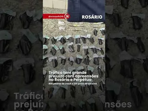 Tráfico tem prejuízo de R$ 25 mil com apreensões no Rosário e Perpétuo